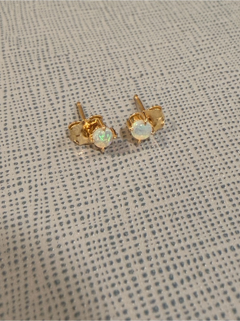 Catbird Gold Opal Stud Earrings